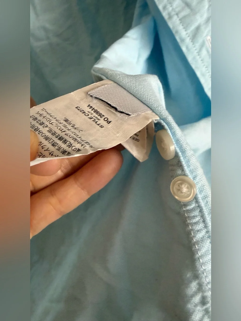 J.Crew Men’s Light Blue Long-Sleeve Oxford Button-Down Shirt Size M